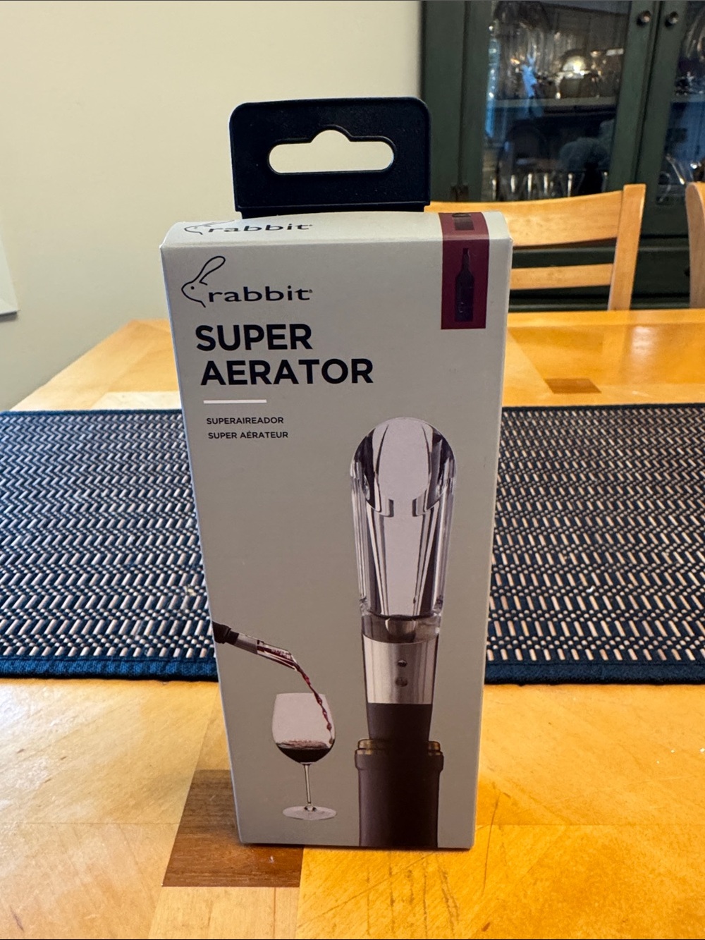 Rabbit Super Aerator - Clear & Silver Wine Pourer